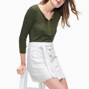 Splendid Emery Ribbed Henley Tee Green Small